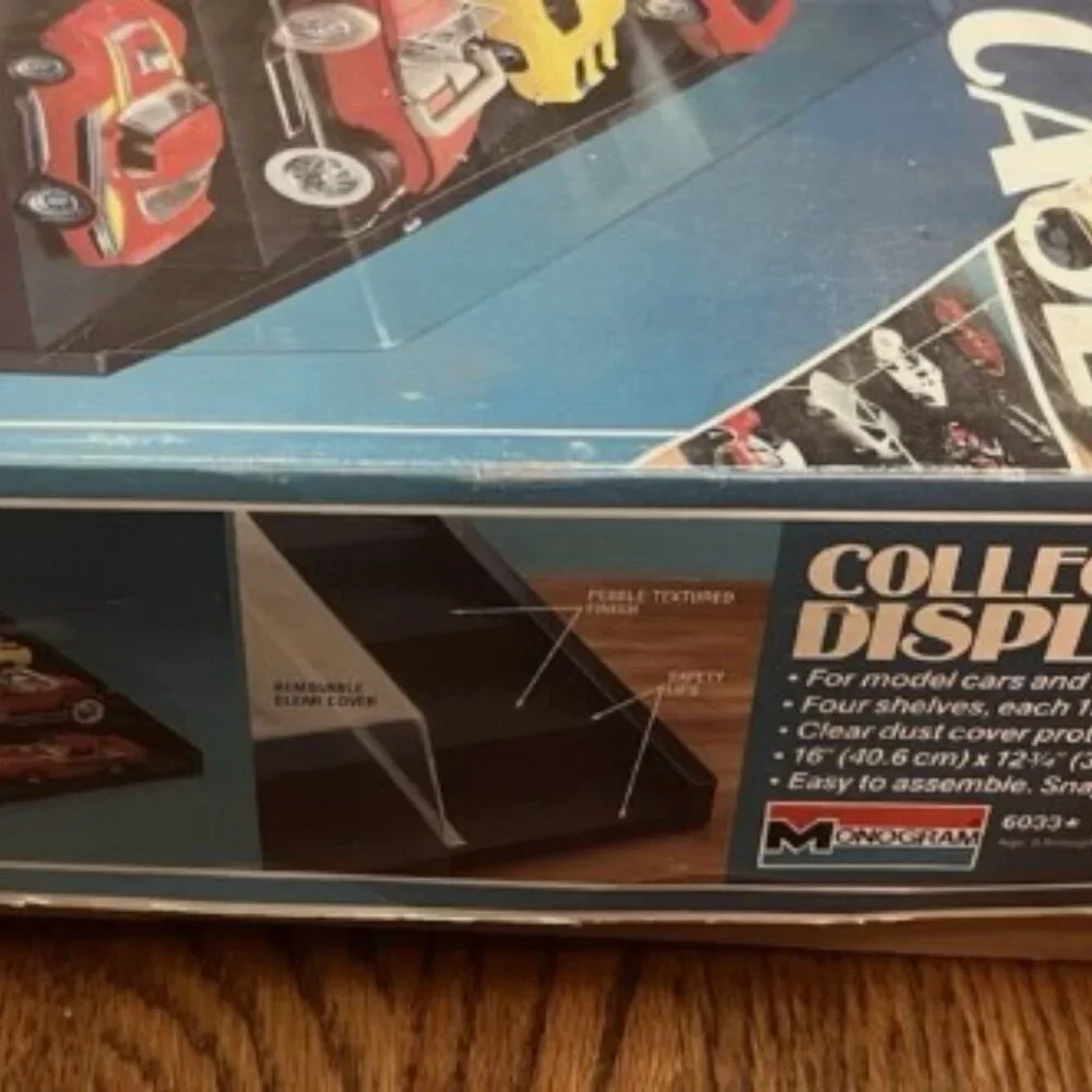 NOS Vintage Monogram Model Car Collector's Display Case Showcase
